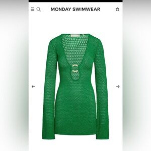 Monday Swimwear Green Mini Dress